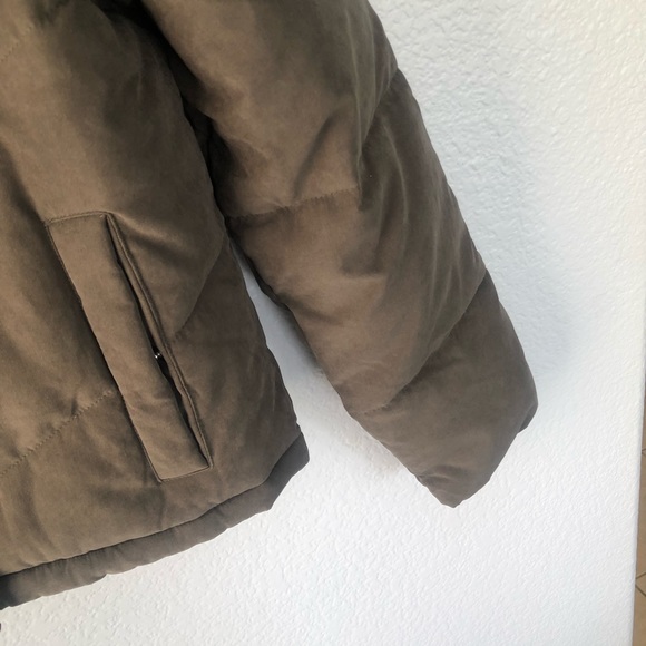 Abercrombie & Fitch The A&F Mini Puffer Jacket Dark Olive Green M - Picture 5 of 8